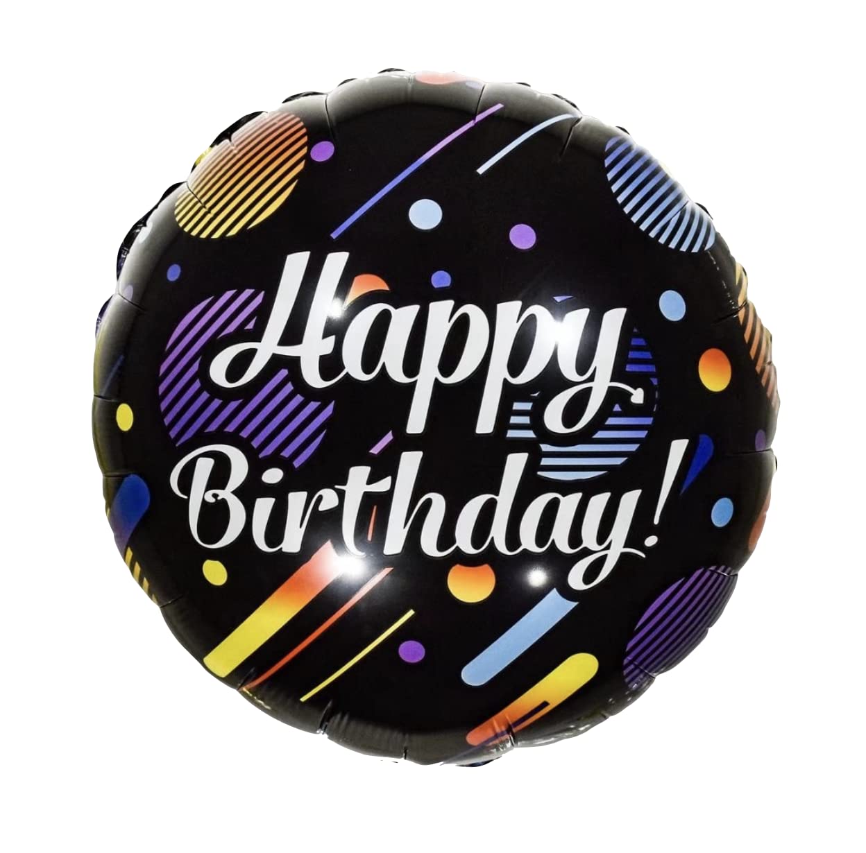 Retro Colourful Round Foil Balloon, 45cm (2 pack) — image 1