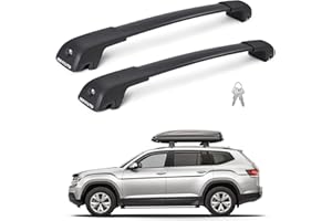 ISSYAUTO Lockable Roof Rack Cross Bars Compatible with 2017-2024 Atlas with Raised Side Rails, Aluminum Roof Rail Crossbars