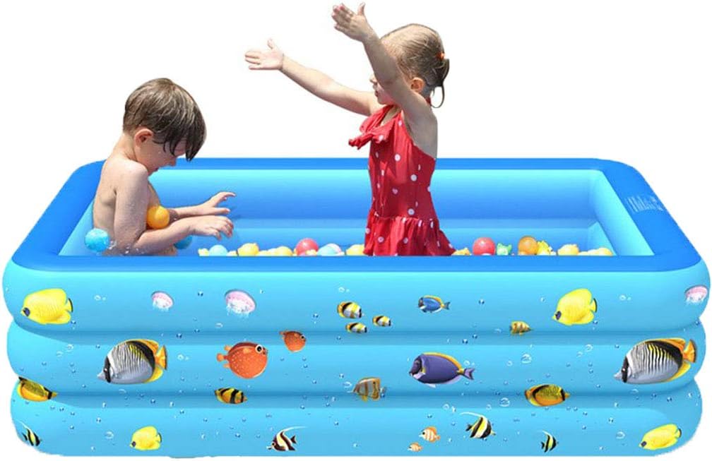 Aufblasbare Planschbecken für Erwachsene und Kinder, große rechteckige
