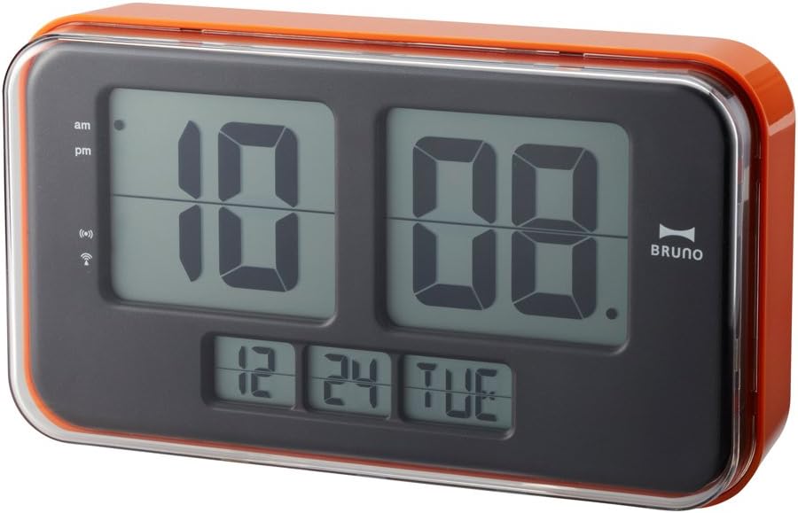 Idea International Bruno Retro Digital Flip Clock Large Orange Amazon.co.uk Kitchen & Home