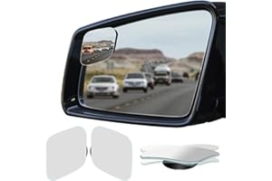 Ampper Frameless Blind Spot Mirror, HD Glass Convex Wide Angle Rearview Blindspot Car Mirror for Car SUV and Truck (Rhombus, 