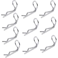 HobbyPark 150pcs Universal RC Body Clips - Silver & Black R Clips For 1/10 & 1/12 Scale Cars