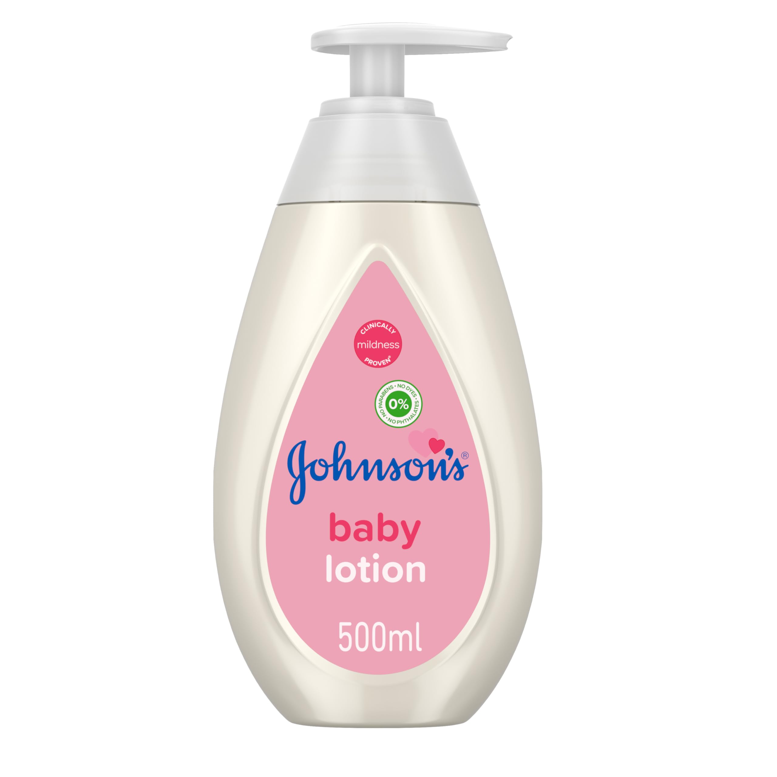 Johnson's Baby Lotion (1 x 500 ml) Nourishing and Hypoallergenic Baby Body Lotion for Delicate Skin with Coconut Oil for 24h Moisture Protection