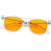 ViewJoy Sleep Glasses 99.9% Blue Light Glasses Dual AR Coatings Amber Orange Lens for Computer Gaming Reduce Eyestrain