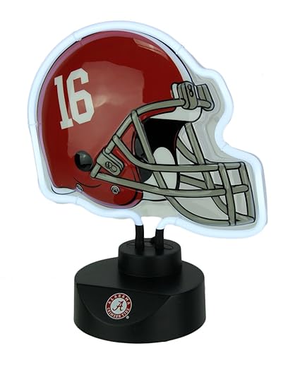 The Memory Company University Of Alabama Crimson Tide Football Helmet Neon Tabletop Sculpture