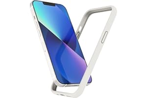 K TOMOTO Compatible iPhone 13 Mini Bumper Case (5.4 Inch), Liquid Silicone Bumper Case [Shock-Absorb] [Raised Edge Protection] [Drop Protection] [Silky and Soft Touch] Frame Bumper Case, White