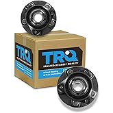 TRQ Front and Rear Wheel Bearing and Hub Assembly Set 2 Piece Compatible with 18-19 Cadillac XTS Without RPO Code J55 Heavy Duty Brakes 10-15 Chevrolet Camaro LS LT SS 5 Lug Wheels