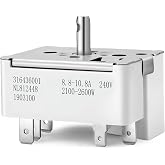 316436001 Infinite Switch for Frigidaire Kenmore 8" Electric Stove Burner | Infinite switch replacement, Replaces Part Numbers: 1155395, 316021501, AP3885460, PS1145040, AH1145040, EA1145040