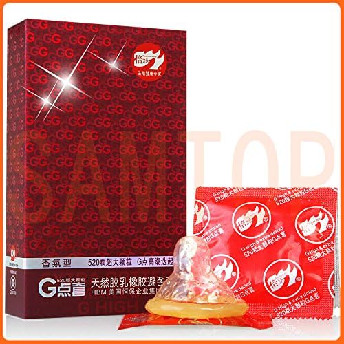 new products 50 Pcs New 520 Big Particle Spike Dotted Ribbed G-Point Latex Condoms pleasure more brand send out without retail box