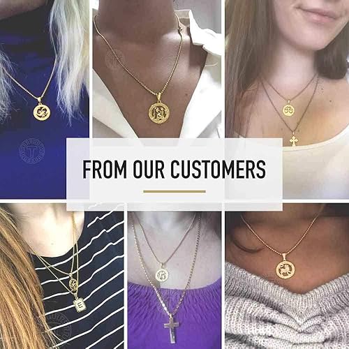Gold Plated Zodiac Necklace - Leo Aries Constellation Pendant With 22in Chain