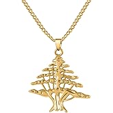 MYDIY Cedar of Lebanon Necklace – Handcrafted Olive Wood Pendant from the Holy Land – Symbol of Strength and Faith – Christian Religious Jewelry for Men & Women – Inspirational Gift in Gift Box