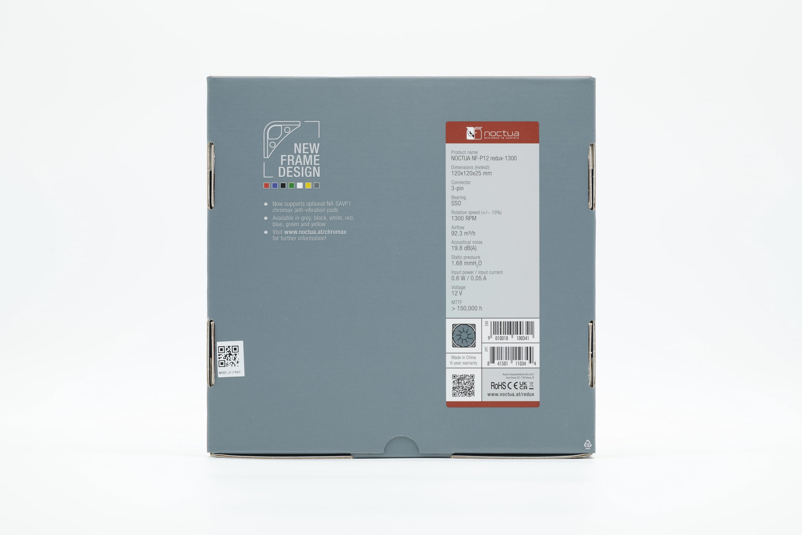 Noctua NF-P12 redux-1300, Quiet Fan, 3-Pin, 1300 RPM (120mm, Grey)