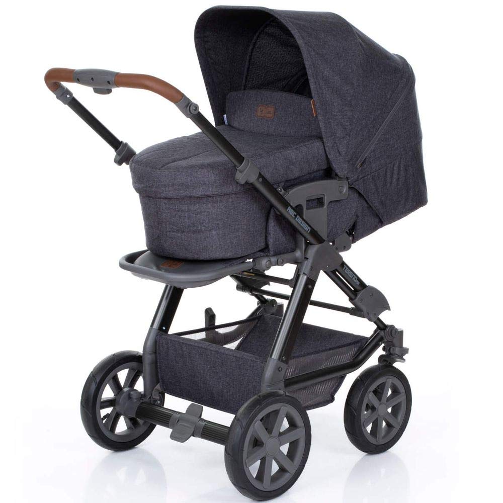 ABC Design Kombi Kinderwagen Tereno 4 Air mit Babywanne und Sportwagen Buggy Aufsatz | Kinderwagen-Set mit Luftreifen und verstellbarem Schieber - Street