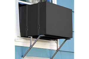 HOXHA Air Conditioner Cover for Window Units Outside Winter Ac Covers Outdoor Heavy Duty Waterproof Defender with Adjustable Strap Winter Small Size,21W*16D*15H