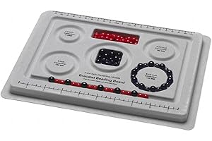 Myasrelae Bead board grey with flocking 10x7-1/2 inches with 5 round grooves for bracelets (Grey)