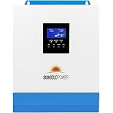 3000W DC 24V Pure Sine Wave Inverter with 80A MPPT Solar Charger (MPPT Voltage Range 120V-400Vdc), 40A AC Battery Charger, Solar Inverter Charger Manufactured by SunGoldPowerCo.,Ltd (Upgraded)