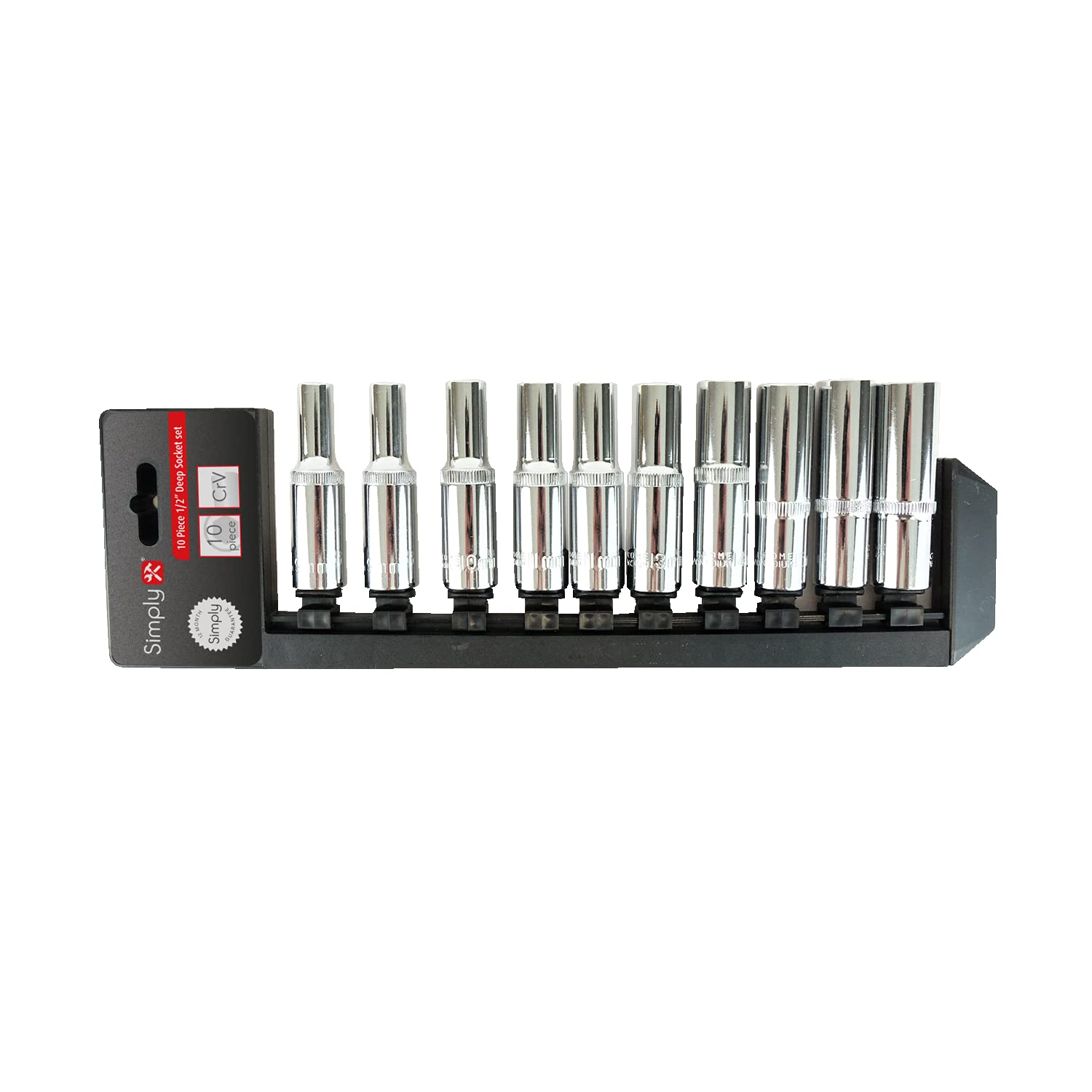 Simply Tools TSET25 10pc 1/2 inch Drive Deep Socket Set