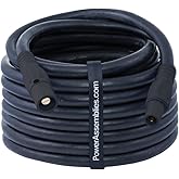 Power Assemblies 4/0 AWG Black Type SC Entertainment & Stage Lighting Cable Rated for 400 Amps, Male/Female Series 16 Camlocks, 25 Foot Cord