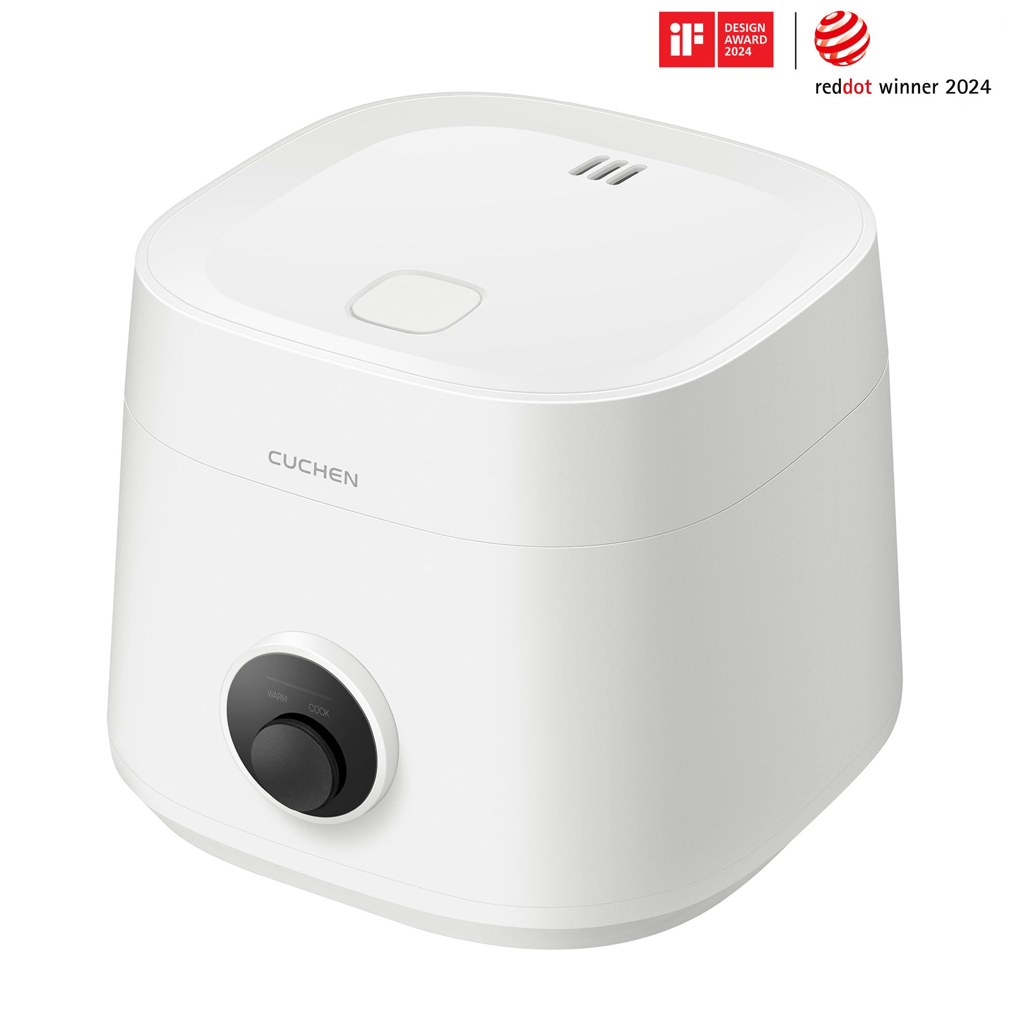 [CUCHEN] CRE-D0601W | Rice Cooker 6 Cup (Uncooked) (1.14 quarts): 6 person serving/per use | Warmer | Detachable Clean Cover | Nonstick Inner Pot | White, Multi Cooker Function