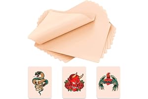 DAMSALE Blank Tattoo Skin Practice, 10Pcs Double Sides 8x6" Tattooing Skins Microblading Eyebrow Practice Skin for Tattoo Supplies,Tattoo Kit,for Beginners and Experienced Tattoo Artists