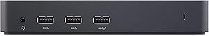 Dell USB 3.0 Ultra HD/4K Triple Display Docking Station (D3100), Black