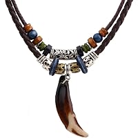 Collar Largo De Cuero Con Colgante De Pluma De ángel Bronce - Para Hombre Y Mujer, Estilo Retro Vintage, Ajustable