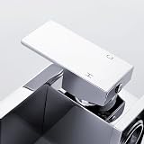 Funime Waterfall Basin Tap Chrome Brass Square Mixer Sink Faucet UK Fittings view 3