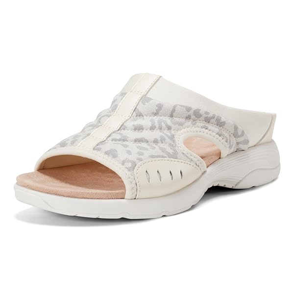 EASY SPIRIT TRACIEE2 WOMEN’S SLIP ON, 6 C/D US, WHITE-LEOPARD