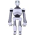 OYSPZNN 13-Inch New Wild Robot Plush Toy, Adjustable Pose Plush Robot Buddy, for Kids (Black and White)