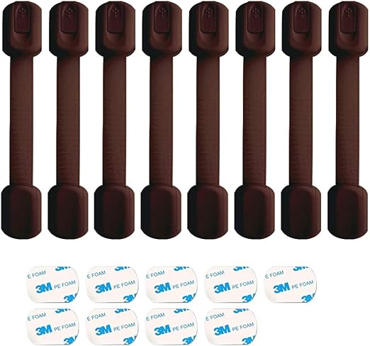 Amazon Com 8 Pack Brown Child Safety Cabinet Locks Viaky