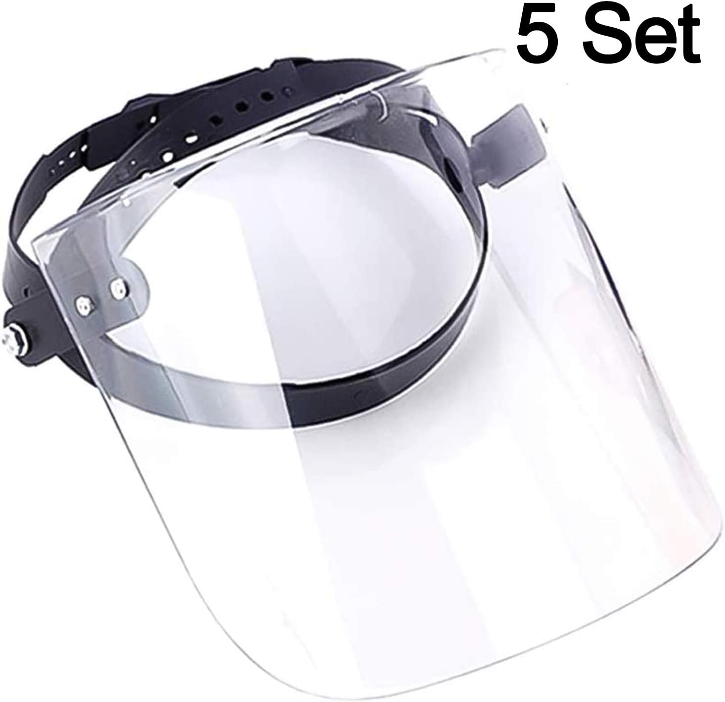 All-Purpose Face Shield for Men Women Transparent Protective Mask Anti-Fog Full Face Shield with Protective Film, Adjustable (5)