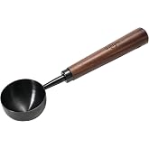 Gonzone Vintage Coffee Measuring Spoon - 304 Stainless Steel,Coffee Scoop, 10g Capacity, Walnut Handle - Perfect for Coffee, Tea, and More (Gunmetal)