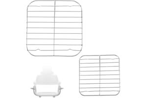 Crisper Rack for Ninja Crispi Air Fryer 2.5/4QT & 6-Cup, 2 Sizes Food-Safe 304 Stainless Steel Air Fryer Replacement Parts & 