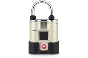 Aluratek Bio-Key TouchLock TSA Approved All Weather Keyless Bio-Lock with Fingerprint Recognition - Touchscreen (ATLTSAF), Silver