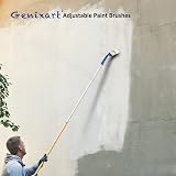 Genixart 3pk Extendable Paint Brushes Walls Ceiling Fence Wood Stain Masonry view 4