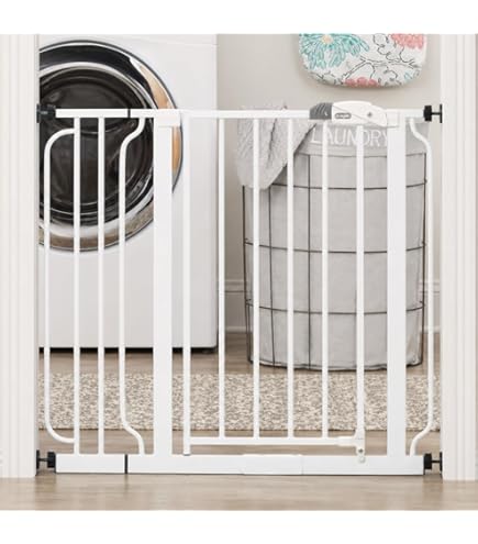 Amazon.com: Evenflo Position & Lock Tall & Wide Baby Gate with Position &  Lock Baby Gate, Farmhouse Collection : Baby