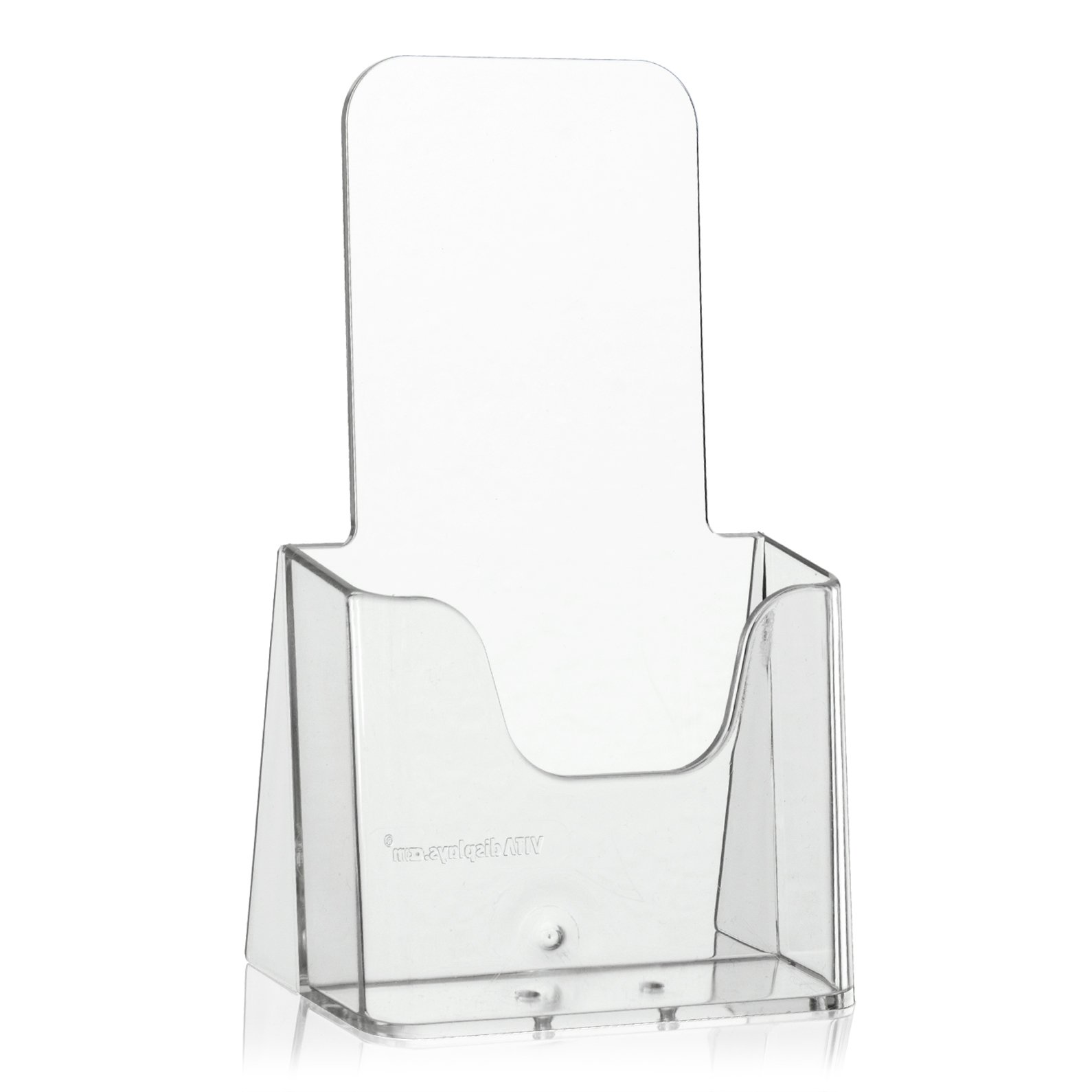 VITAdisplays NE-104 Pieces Table Brochure Stands, Flyer Stands, Brochure Holder (Transparent, DINL (DL))
