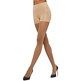 Wolford Individual 10 Control Top Tights For Women Sheer Support Pantyhose Waist Sculpting Cotton Gusset Soft Waistband