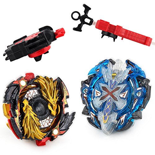 BXE Bey Battling Top Blade Event Limited Burst B-00 Starter Lost Longinus .N.Sp Ryu Kimu Ver. with L Launcher and Burst B-67 Random Booster Vol.5 Xeno Xcalibur.V.C with Sword Launcher Toy Set