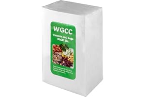 WGCC 200 Quart Size 8" x 12" Vacuum Sealer Bags, Heavy Duty Vacuum Food Sealer Storage Bags, Vacuum Seal Freezer Bags, BPA Free and Puncture Prevention, Great for Sous Vide Vacuum Seal PreCut Bags