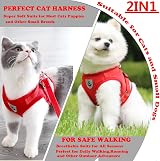 Anlitent Soft Mesh No Pull Cat Harness and Lead Set Red X-Small view 2