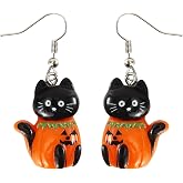 Punk Halloween Earrings for Women,Witch Skull Skeleton Dangle Earrings for Women,Scary Halloween Party Earring for Halloween Accessories