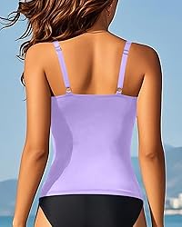 Aqua Eve Tankini Tops for Women Swimwear Top Only