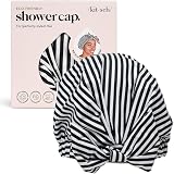 Kitsch Luxury Shower Cap for Women Reusable Waterproof Large Stripe view 8