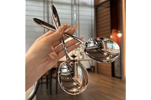2pcs Heavy-Duty Large Serving Spoons - Professional-Grade Stainless Steel Long Handle Dessert Ladles, Thickened Durable Spoon