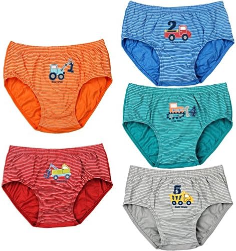 Jiaboy 5 Of Pack Toddler Boys Underwear Little Baby Cotton Underwear Briefs Car Pattern 2t-5t