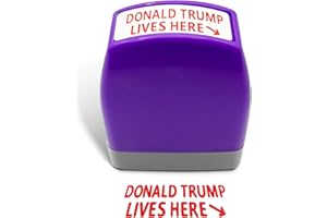 COLORATO Donald Trump Lives Here Stamp - Self-Inking Trump Stamp for Money 2024 | Trump Merchandis, Fun Novelty Gift