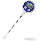 DeltaTrak 11040 Professional Digital Meat Themometer Waterproof for Kitchen, Food Cooking, Grill, BBQ, Smoker, Candy, Coffee, Blue