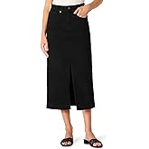 Amazon Essentials Women's Regular-Fit High-Rise Long Jean Skirt