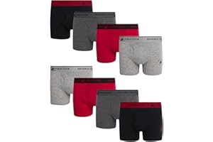 Beverly Hills Polo Club Boys Boxer Briefs - 8 Pack Cotton Breathable Boys Underwear with Fly and Contoured Pouch